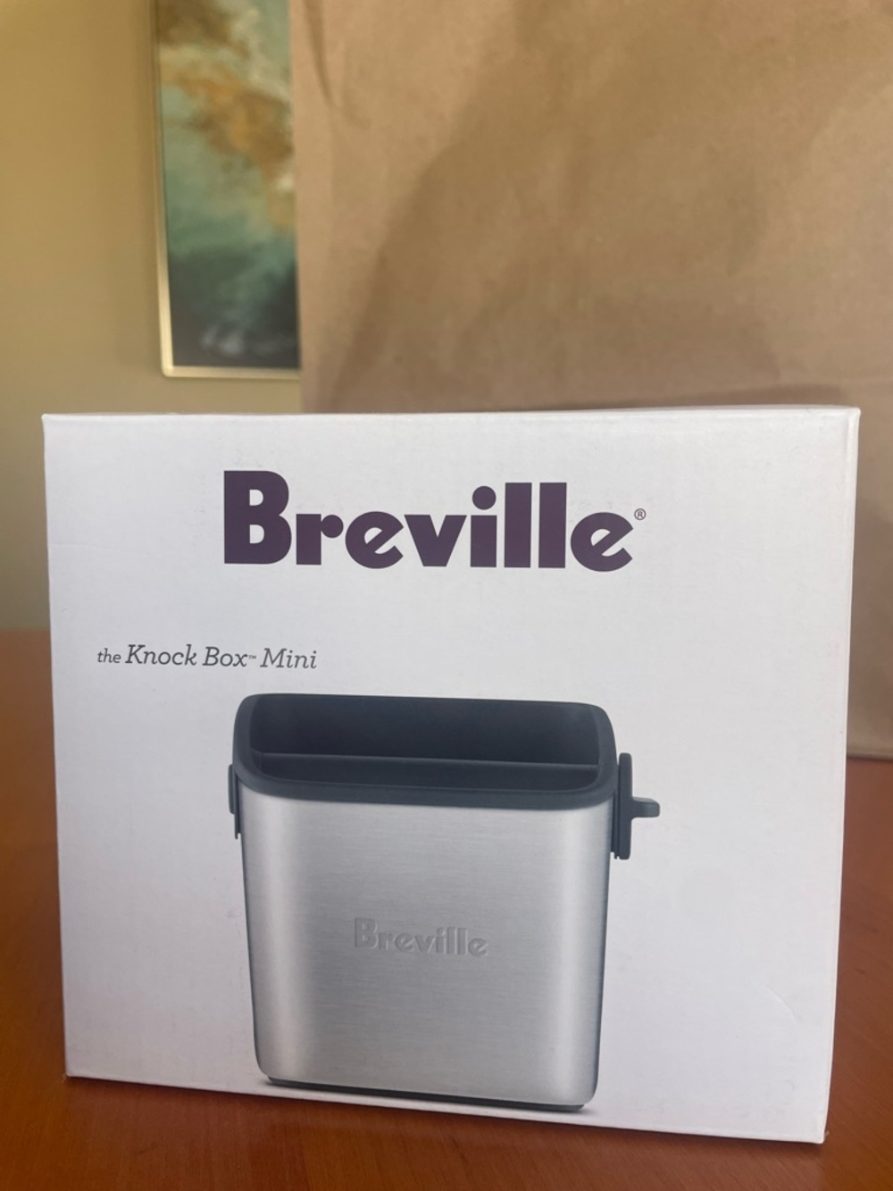Breville Stainless Steel & Black Knock Box Mini